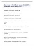 Spectrum - Field Tech  exam 2023&sol;2024 with 100&percnt; correct answers