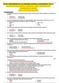 MCNP FUNDAMENTALS OF NURSING PHYSICAL ASSESSMENT TEST 4 QUESTIONS AND CORRECT ANSWERS LATEST VERSION 2024  GUARANTEED SUCCESS FINAL COACHING NLE 2024 Physical Assessment