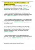 ATI FUNDAMENTALS PROCTOR 70QUESTIONS AND ANSWERS 2023&sol;2024 