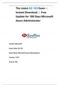 The Latest AZ-103 Exam ☆ Instant Download ☆ Free Update for 180 Days Microsoft Azure Administrator