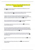 Tennessee Life and Health Insurance  BUNDLED Exams with Complete Solutions 2024