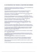 NJ LIFE INSURANCE TEST GRADED A&plus; QUESTIONS AND ANSWERS