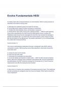 Evolve Fundamentals HESI With Questions and Answers Latest Set (A+ GRADED)