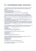 NJ - LIFE INSURANCE EXAM &ndash;SOLVED GA&plus;