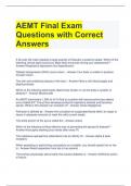 AEMT Final Exam Questions with Correct Answers 