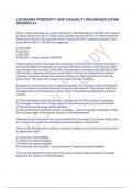 LOUISIANA PROPERTY AND CASUALTY INSURANCE EXAM GRADED A&plus;