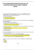 ATI PN COMPREHENSIVE PREDICTOR 2023 REAL 180 QUESTIONS AND DETAILED CORRECT ANSWERS AGRADE