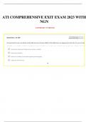 ATI COMPREHENSIVE EXIT EXAM 2023 WITH NGN
