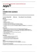 AQA AS COMPUTER SCIENCE PAPER 1 QUESTION PAPER MAY 2023