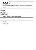 AQA A-level PHYSICS 7408/3BD Paper 3 QP AND MS 2023