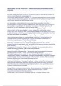 NEW YORK STATE PROPERTY AND CASUALTY LICENSING EXAM-SOLVED