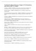 Test Bank For Human Resources Chapter 6-7-8-10&comma; Questions and Answers 100&percnt; A&plus; Graded