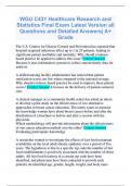 WGU C431 Healthcare Research and Statistics Final Exam Latest Version all Questions and Detailed Answers&vert; A&plus; Grade