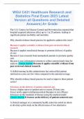WGU C431 Healthcare Research and Statistics Final Exam 2023 Latest Version all Questions and Detailed Answers&vert; A&plus; Grade
