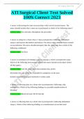 ATI Surgical Client Test Solved 100&percnt; Correct 2023