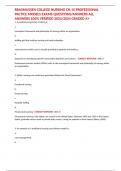 RRASMUSSEN COLLEGE NURSING CH&period;15 PROFESSIONAL PACTICE MODELS EXAMS QUESTIONS&sol;ANSWERS ALL ANSWERS 100&percnt; VERIFIED 2023&sol;2024 GRADED A&plus;