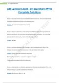 ATI Surgical Client Test Questions With Complete Solutions