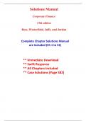Solutions For Corporate Finance&comma; 13th Edition Ross &lpar;All Chapters included&rpar;