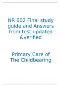NR 602 Final study guide and Answers from test updated &verified