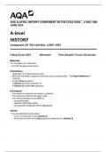 Bundle: AQA A-level HISTORY 7042/2R Component 2R The Cold War, c1945–1991 Qp and MS 2023