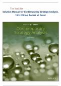 Test Bank  Solution Manual For Contemporary Strategy Analysis 10th Edition by Robert M Grant | Graded A+| Perfect  Solution 