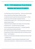 RCAL - NAB Administrator Exam &lpar;Federal&rpar; Questions and Answers &lpar;Graded A&rpar;