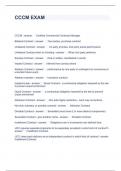 CCCM EXAM QUESTIONS AND ANSWERS 100&percnt; ACCURATE