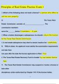 Texas Principles of Real Estate Practice Exam 1 &lpar;2023&sol;2024&rpar; Newest Questions and Answers &lpar;Verified Answers&rpar;