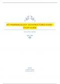 ATI PHARMACOLOGY 2019 PROCTORED EXAM - STUDY GUIDE