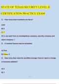 State of Texas Security Level II Certification Practice Exam (2023/2024) Newest Questions and Answers (Verified Answers)
