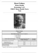 NCLEX Heart Failure Home Health Reasoning 1 of 2 FIRST Home Health Nurse Visit/Frank Smith, 75 years