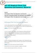 All&semi; ATI Surgical Client Test Questions and Answers&vert; Rated A&plus;
