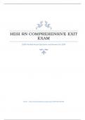 HESI RN COMPREHENSIVE EXIT EXAM 2023/ 2024| 100& Verified