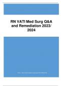 RN VATI Med Surg Q&A and Remediation 2023/ 2024