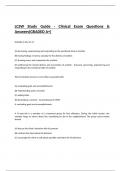 LCSW Study Guide - Clinical Exam Questions & Answers(GRADED A+)