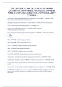 ESL CERTIFICATION EXAM REAL EXAM 150&plus; QUESTIONS AND CORRECT DETAILED ANSWERS WITH RATIONALES &lpar;VERIFIED ANSWERS&rpar; LATEST VERSION&period;