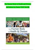 TEST BANK for The Human Body in Health & Disease 8th Edition by Patton, Bell, Thompson and Williamson. ISBN 9780323882392. (Complete 25 Chapters)