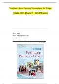Test Bank - Burns Pediatric Primary Care, 7th Edition (Maaks, 2020), Chapter 1-46 | All Chapters