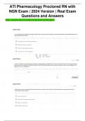 ATI Pharmacology Proctored RN with NGN Exam &vert; 2024 Version &vert; Real Exam Questions and Answers