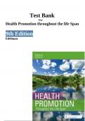 Test Bank For Health Promotion Throughout the Life Span 9th Edition By Carole Edelman |All Chapters, Complete Q & A, Latest|