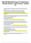 2024 RN HESI EXIT Exam V2 &vert; Real Exam &vert; Already Passed &vert; Latest Version &vert; Graded A&plus;