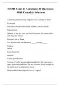 HHPD Exam 2&colon; Abdomen &vert; 80 Questions &vert; With Complete Solutions