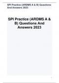 SPI Practice (ARDMS A & B) Questions And Answers 2023.