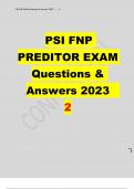 PSI FNP PREDITOR EXAM Questions & Answers 2023 