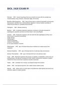 BIOL 2420 EXAM #1 Questions And Answers 