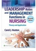 Test Bank For Leadership Roles and Management Functions in Nursing Theory and Application 11th Edition By Bessie L&period; Marquis&comma; Carol Jorgensen Huston&vert;&vert;ISBN NO&colon;10&comma;1975193067&vert;&vert;ISBN NO&colon;13&comma;978-1975193065&vert;&vert;All Chapters&vert;&vert;Complete Guide A&plus;