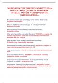 WASHINGTON STATE ESTHETICIAN WRITTEN EXAM  ACTUAL EXAM 150 QUESTIONS AND CORRECT  DETAILED ANSWERS &lpar;VERIFIED ANSWERS&rpar;  &vert;ALREADY GRADED A&plus;