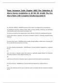 Texas Insurance Code Chapter 6002 Fire Detection & Alarm Device Installation & 28 TAC &sect;&sect; 34&period;600 The Fire Alarm Rules with Complete Solutions&lpar;graded A&rpar;