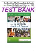 Test Bank For The Human Body in Health and Disease 8th Edition, All Chapters