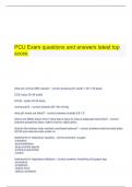   PCU Exam questions and answers latest top score&period;